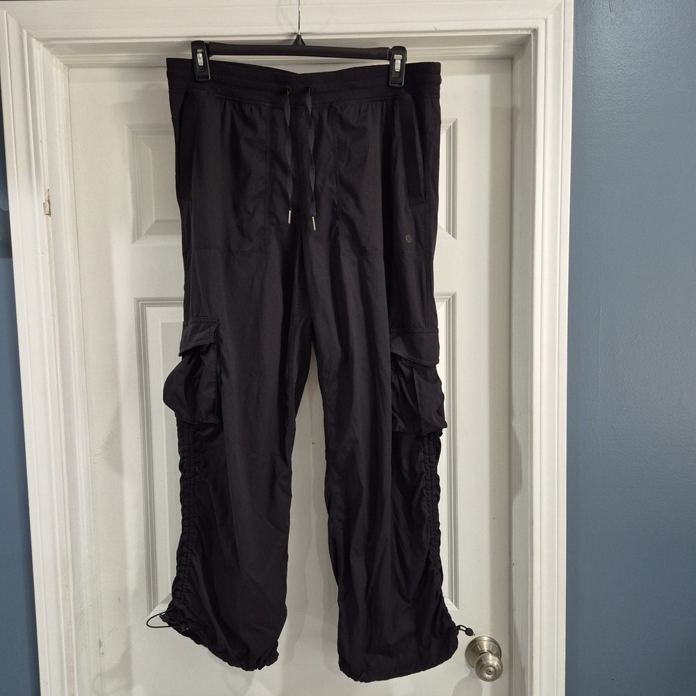 Lululemon Pants Womens XL Black Dance Studio Cargo Baggy Mid-Rise Relaxed Fit